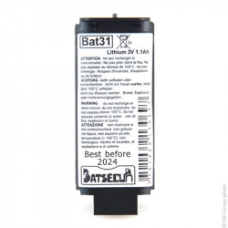 Batterie alarme BATSECUR BAT31 3V 1200mAh